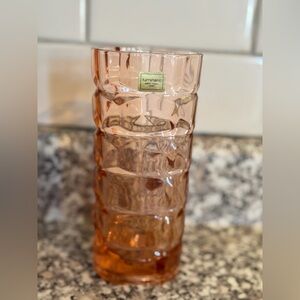 Luminarc Pink Textured Glass Vase